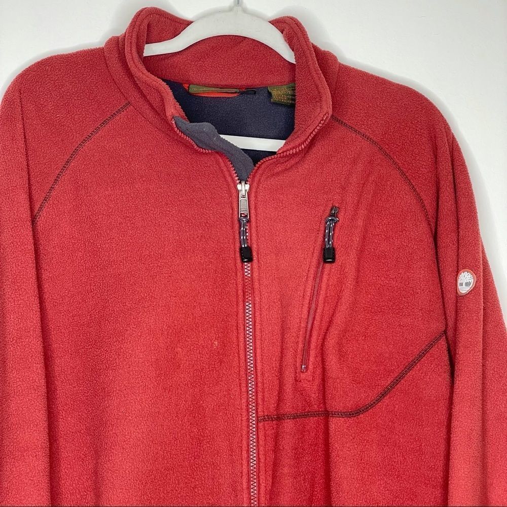 Timberland‎ Orange Fleece Polyester Zip Up Jacket - Picture 2 of 11